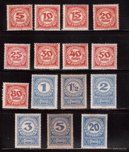 Австрия-1920,(Мих.75-92) * , Стандарт, Служебные марки,
