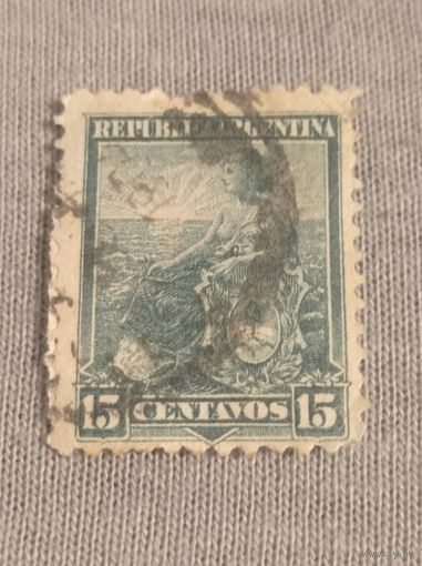 Аргентина 1899 года. 15 сентаво. Аллегория