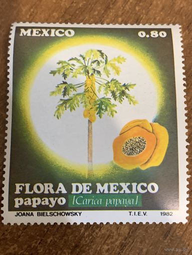 Мексика 1982. Флора. Папайя. Марка из серии