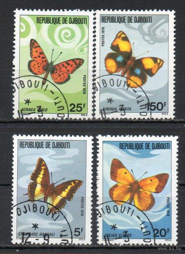 Бабочки Джибути 1978 год серия из 4-х марок