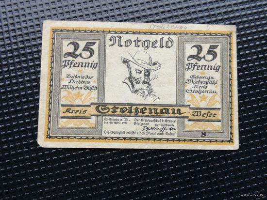 Германия  нотгельд 25 пфенингов 1921 18