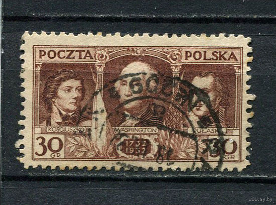 Польша - 1932 - 200 лет со дня рождения Джорджа Вашингтона - [Mi. 271] - полная серия - 1 марка. Гашеная.  (Лот 40EO)-T7P9