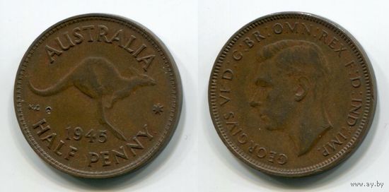 Австралия. 1/2 пенни (1945, с точкой)