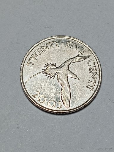 Бермуды 25 центов 2003 года .