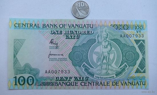 Werty71 Вануату 100 вату 1982 UNC банкнота