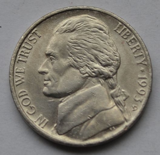 США, 5 центов 1993 г. D