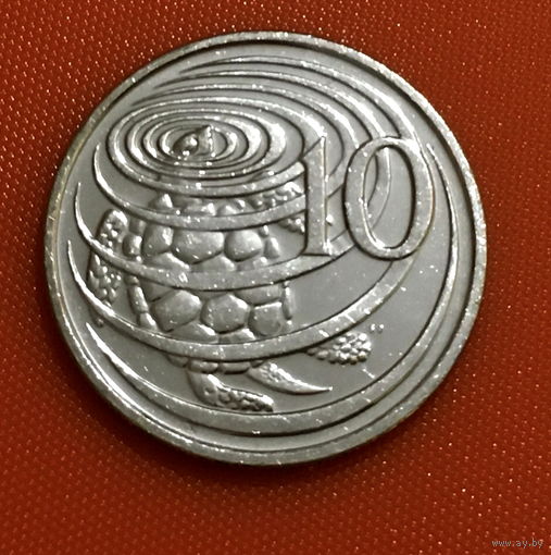 105-05 Каймановы острова, 10 центов 2013 г. Единственное предложение монеты данного года на АУ