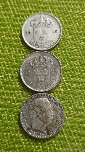 Дания 25 эре 1905 г ( серебро )
