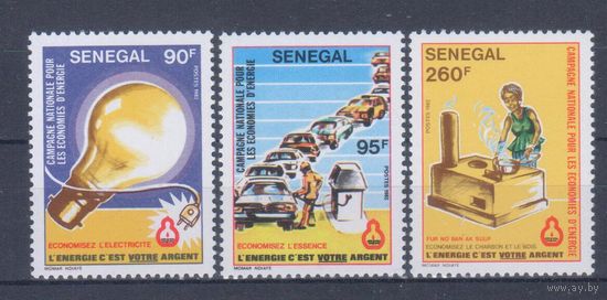 [1640] Сенегал 1983. Экономия энергии. СЕРИЯ MNH. Кат.5,5 е.