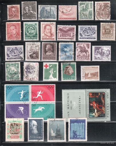 Польша-1950-1968, гаш., Сборный лот, 32 марки