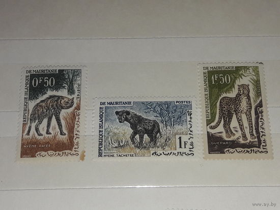 Мавритания 1963 Стандарт. Фауна. 3 чистые марки
