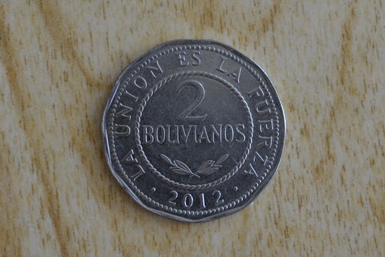 Боливия 2 боливиано 2012