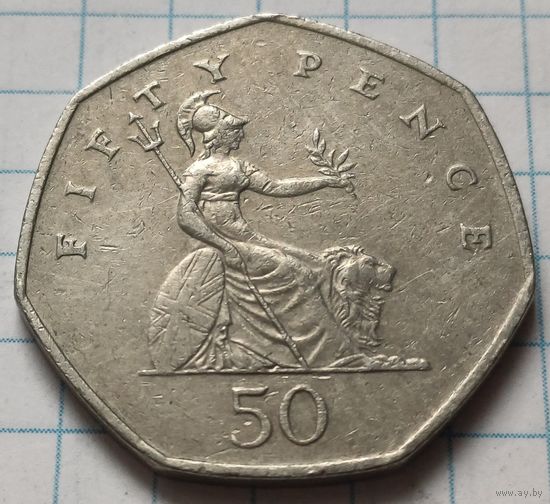 Великобритания 50 пенсов, 1997    27.3 мм     ( 1-1-3 )