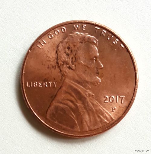 США 1 цент 2017 г. P