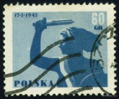 10 лет освобождения Варшавы Польша 1955 год 1 марка