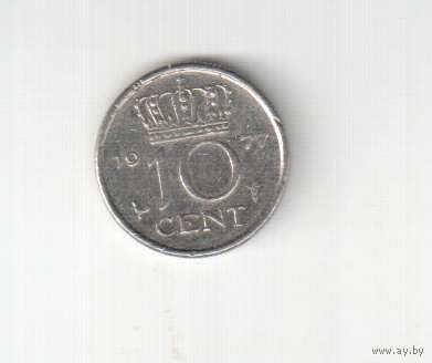 10 центов 1977 года Нидерландов 24