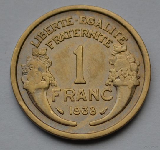 Франция, 1 франк 1938 г.