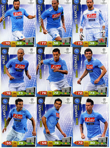 Коллекция PANINI Лига Чемпионов УЕФА 2011-2012. Adrenalyn XL // Napoli // De Sanctis