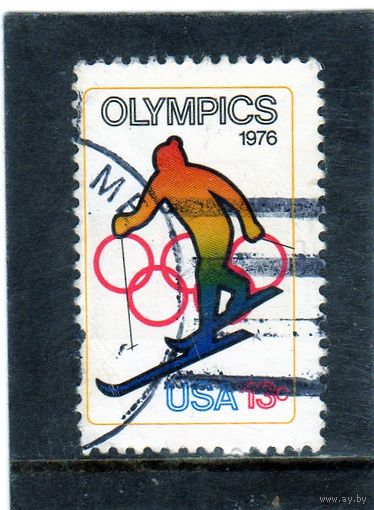 США. Mi:US 1285. Горнолыжный спорт. Олимпийские игры 1976 - Инсбрук и Монреаль