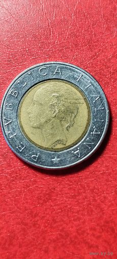 Италия 500 лир, 1991 год.