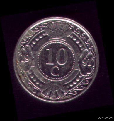 10 центов 1991 год Антильские острова