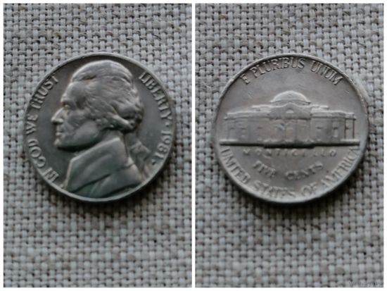 США 5 центов 1981P/ Jefferson Nickel