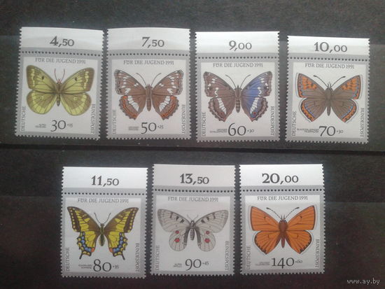 Германия 1991 Бабочки** Михель-9,5 евро