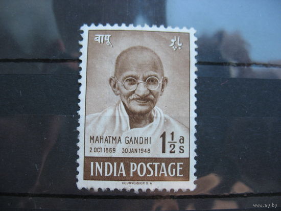 Индия. Махатма Ганди,  1948 г.  к.ц. - 30 евро.  см. условие.