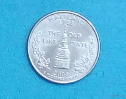 25 центов(квотер) США 2000 Р- Maryland