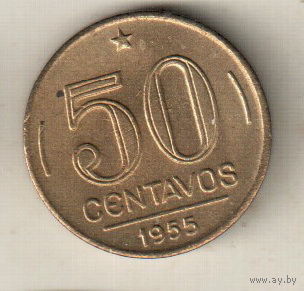 Бразилия 50 сентаво 1955 Эурику Дутра