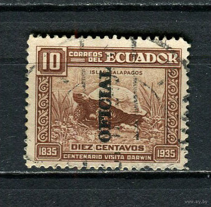 Эквадор - 1936 - Фауна 10С . Dienstmarken - [Mi.143d] - 1 марка. Гашеная.  (LOT Eu50)-T10P11
