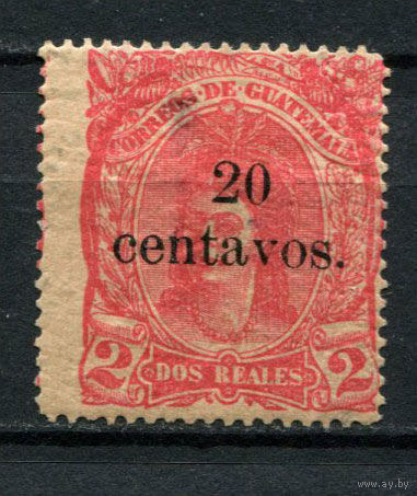 Гватемала - 1881 - Индейская женщина 2R с надпечаткой 20 centavos. - [Mi.20] - 1 марка. Гашеная.  (Лот 50AR)