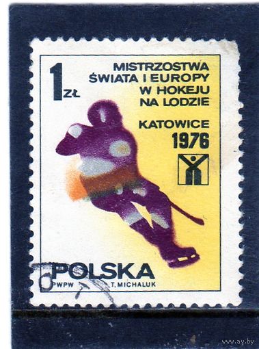 Польша. Mi:PL 2439. Чемпионат мира по хоккею. Катовице. 1976.