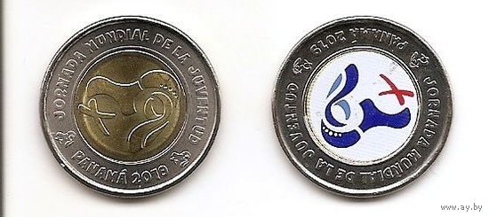 Панама 1 бальбоа 2019 Всемирный день молодёжи 2 монеты UNC