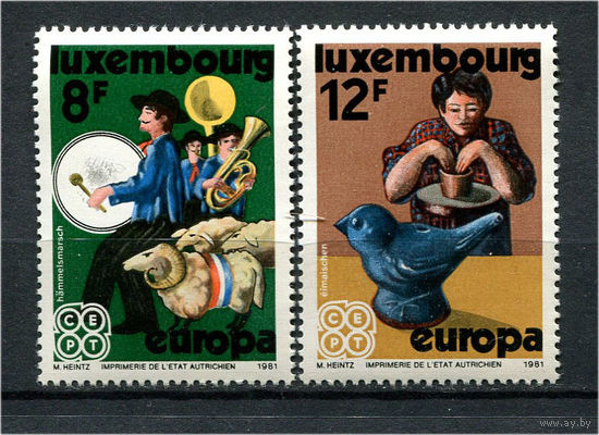 Люксембург - 1981 - Европа (C.E.P.T.). Фольклор - [Mi. 1031-1032] - полная серия - 2 марки. MNH.  (Лот 142AD)