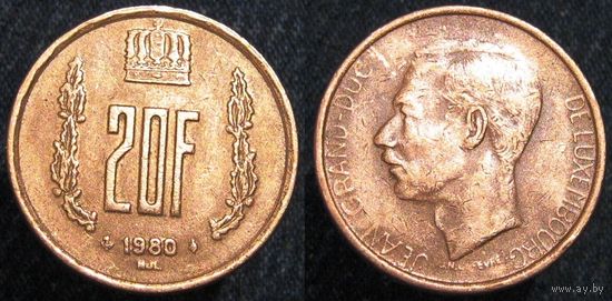 W: Люксембург 20 франков 1980 (73)