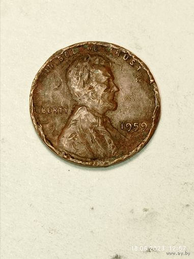 США 1 цент 1959 года .