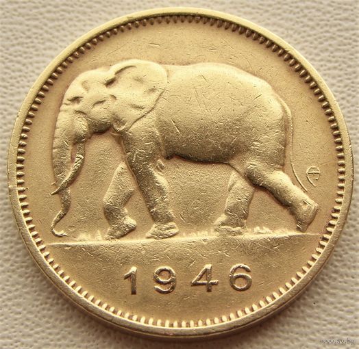 Бельгийское Конго. 2 франка 1946 год  KM#28  Тираж: 13.000.000 шт