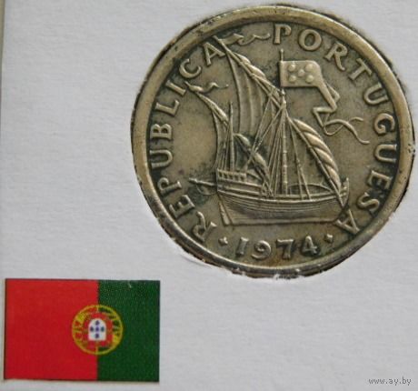 Португалия 2.5 эскудо 1974 год