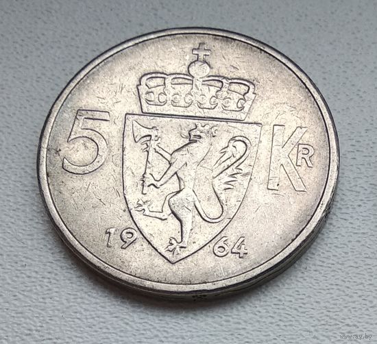 Норвегия 5 крон, 1964 5-3-26
