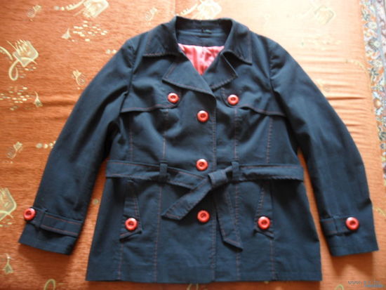 Куртка-пиджак женский деми 52 размера черный