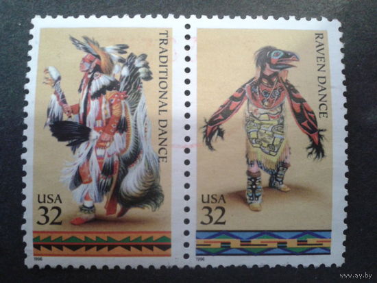 США 1996 индейские ритуальные костюмы