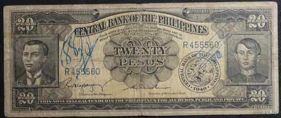 Филиппины 20 песо 1949г P#137b