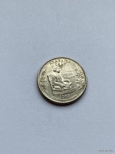 25 центов 2003 г. Алабама, США