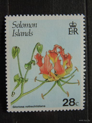 Соломоновы острова 1987 г. Цветы.