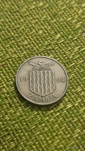 Замбия 6 пенсов 1964 г