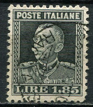 Королевство Италия - 1927/1929 - Виктор Эммануил III 1,85L - [Mi.265] - 1 марка. Гашеная.  (Лот 67EL)-T2P18