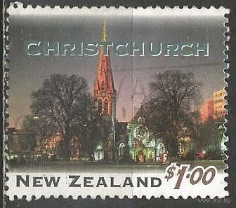 Новая Зеландия. Ночной г.Крайстчерч. 1995г. Mi#1401.
