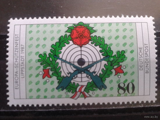 ФРГ 1987 Мишень, роза** Михель-1,6 евро