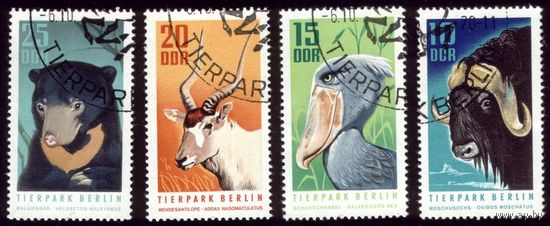4 марки 1970 год ГДР Зоопарк Берлина 1617-1620